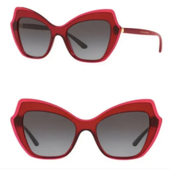 NWOT Dolce and Gabbana 52mm Cat Eye Sunglasses Red with Box and Case **FLAW** Dolce & Gabbana | Accessories | Nwot Dolce And Gabbana 52mm  main image 4